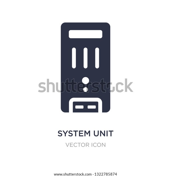 System Unit Icon On White Background Stock Vector (Royalty Free ...