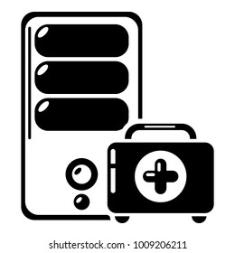 System unit repairicon. Simple illustration of system unit repair vector icon for web.