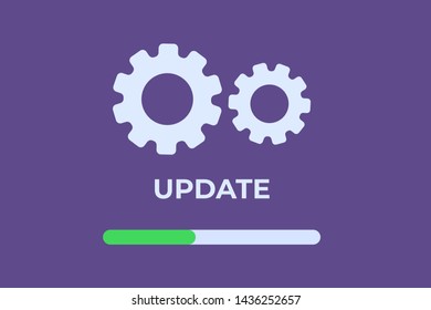System update flat style background. Vector illustration