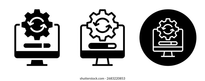 Actualizar de sistema Icon Colección Glifo y Ilustración vectorial mixta