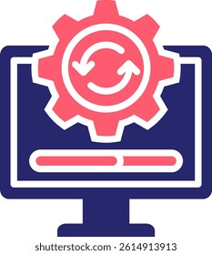 System Update Icon Fill Vector Illustration