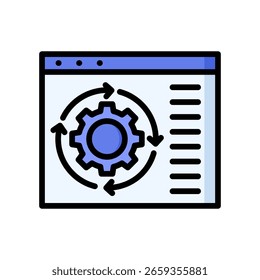System Update Icon Lineal Color Vector Illustration