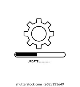 Ícone De Atualização Do Sistema, Atualizar Software, Símbolo De Linha De Seta Circular . Ilustração de Vetor..eps