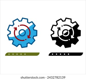 Symbol für Systemaktualisierung, Ersetzen der älteren Version der Software durch neue, verbesserte, feste Software, Betriebssystem-Update,
 Vektorgrafik