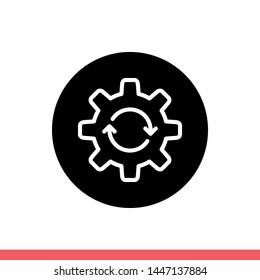 System update icon vector, flat sign