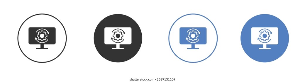 Vector del icono del Actualizar del sistema. Diseño de ilustración de Plantilla de logotipo