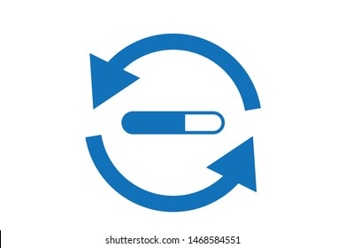 System update icon vector on white background 