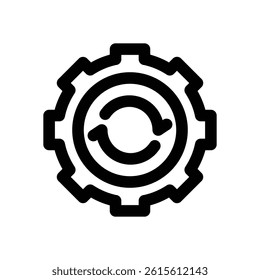 system update line icon. Clean and minimalist vector icon for websites, mobile apps, presentations, and logos. Fully scalable and customizable for any project.