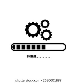 modelo de design de vetor do ícone de progresso da atualização do sistema