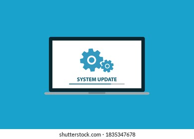 system update, software update icon, symbol vector illustration