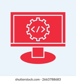 System Update Symbol trendige Grafik nützliche Vektorgrafik rote Design wunderschöne bunte Hintergrund.eps
