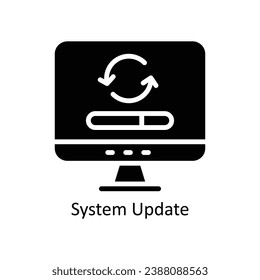 System Update vector  Solid Design illustration. Symbol on White background EPS 10 File