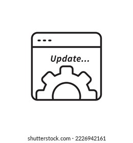 System Upgrade Update download icon vector on white background. for logo banner website design