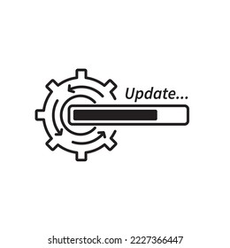 Vector de icono de descarga Actualización del sistema en fondo blanco. diseño de sitio web de banners para logotipos