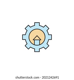 Symbol für das Hochladen des Systems