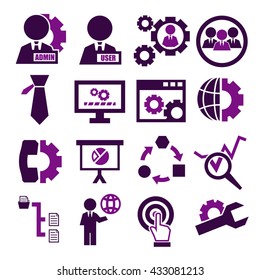 system, user, administrator icon set