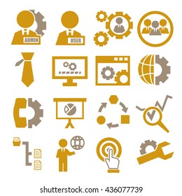 system, user, administrator icon set