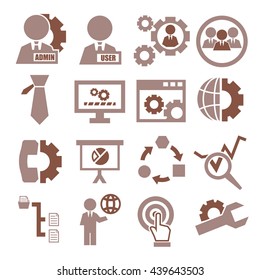 system, user, administrator icon set