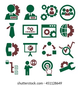 system, user, administrator icon set