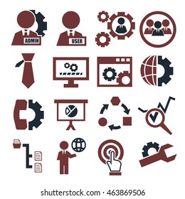 system, user, administrator icon set