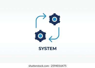 System vector, icon or logo sign isolated symbol illustration