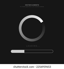 System wait screen loading or software update or upgrade. Loading bar. Downloading. Application loading process sign flat design for UI UX website mobile app