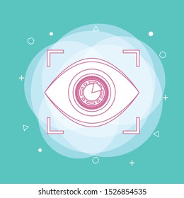 System watcher eye vector flat icon. Concept of line icon