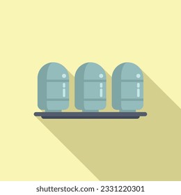 System water tank icon flat vector. Filter treatment. Drink clean