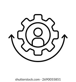 Systematic Icon Outline Style. Vector Illustration For Graphic Design