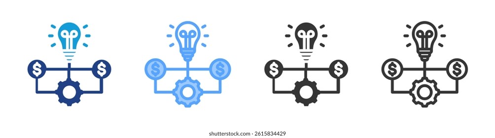 Systematic icon set multiple style collection