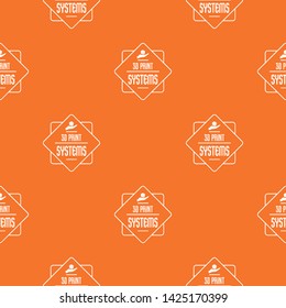 Systems 3d printing pattern vector orange for any web design best
