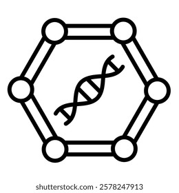 Systems Biology icon line vector illustration