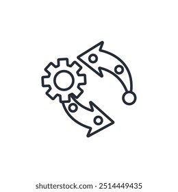 systems engineering icon. vector.Editable stroke.linear style sign for use web design,logo.Symbol illustration.