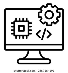 It Systems Icon Element For Design