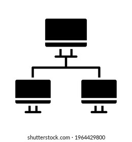 Systems, network, shared computers icon vector image. Can also be used for network and data sharing. Suitable for use on web apps, mobile apps and print media.