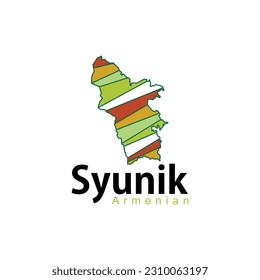 Mapa del estado y las regiones de Syunik, Mapa de la ubicación de la provincia armenia de Syunik