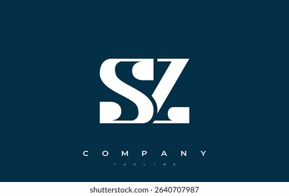SZ Abstract Geometric Logo Design. Modern and elegant logo design with simplistic typography elements, showcasing branding excellence.