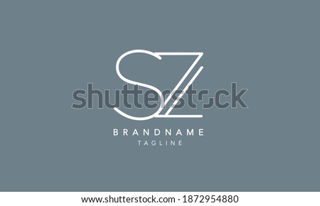 SZ Alphabet initial Letter Monogram Icon Logo vector illustration Stock fotó © 