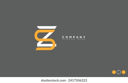 SZ Alphabet letters Initials Monogram logo ZS, S and Z