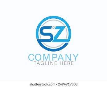 SZ Creative letter logo design  template Free vector