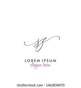 SZ Initial beauty monogram logo vector