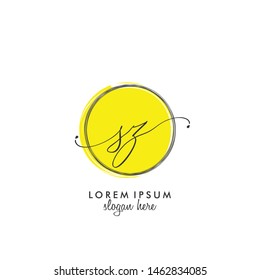 SZ Initial beauty monogram logo vector