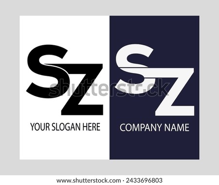  SZ latter logo.SZ abstract.SZ latter vector Design.SZ Monogram logo design .company logo Stock fotó © 