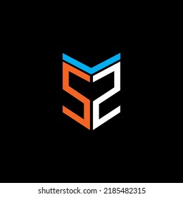 SZ letter logo creative design with vector graphic
