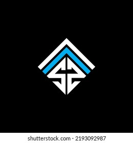 SZ letter logo creative design with vector graphic, SZ simple and modern logo.