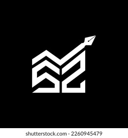 SZ letter logo creative design with vector graphic, SZ simple and modern logo.