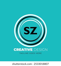 SZ letter logo creative design. SZ unique design. Vector illustration