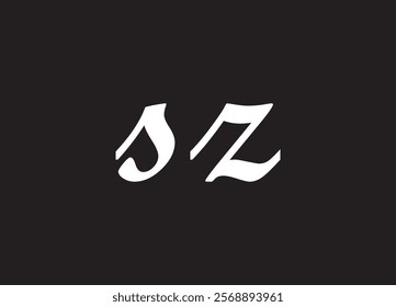 SZ letter logo and initial logo design