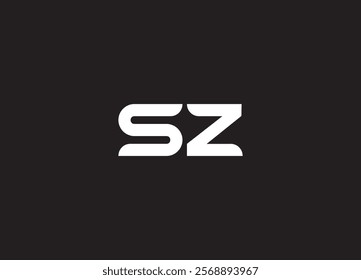 SZ letter logo and initial logo design