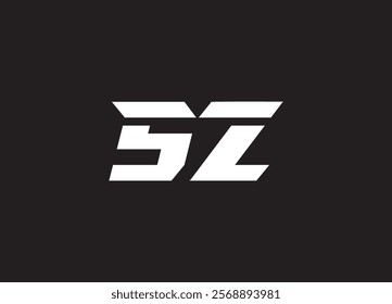 SZ letter logo and initial logo design